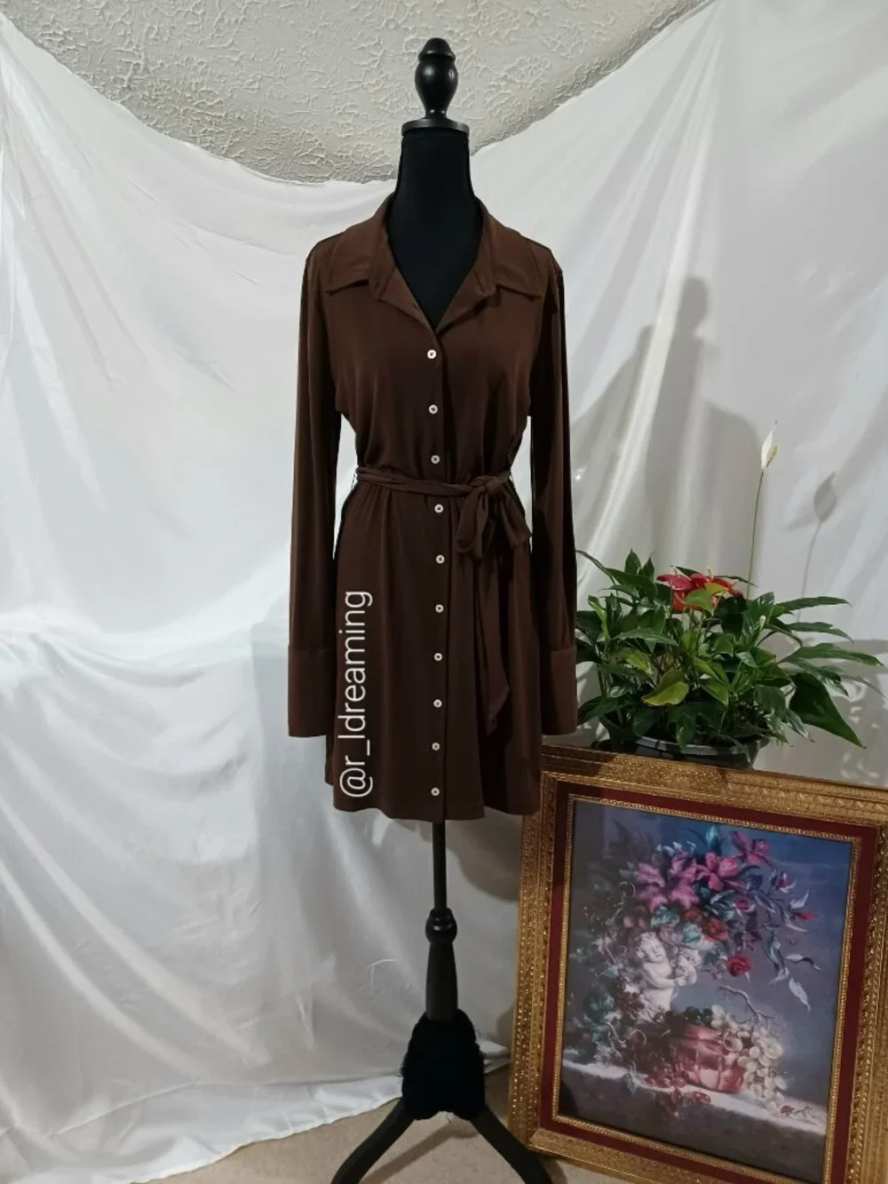 NWT J.Crew Mini Shirt-Dress in Matte Jersey Size Medium In French Press Color